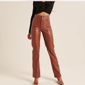 Abercrombie & Fitch Glossy Brown Pants
